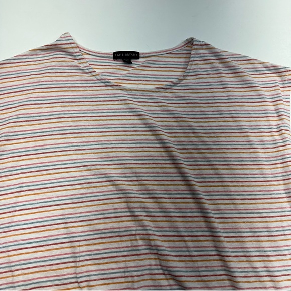 Lane Bryant Women’s Striped Sleeveless Tie Knot Front Top Size 18/20 - Picture 4 of 7